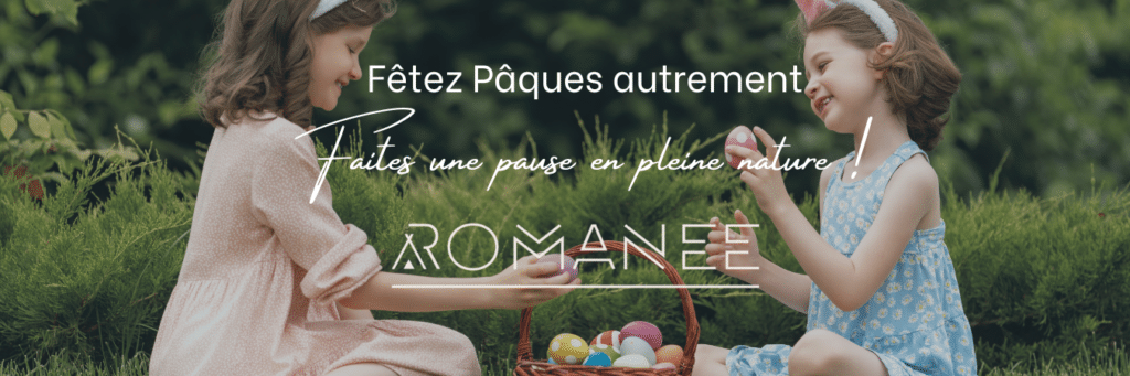 Deux filles avec paniers d'œufs pour Pâques